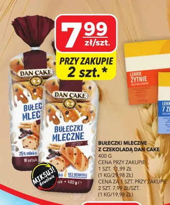 Bułeczki mleczne z czekoladą Dan Cake promocja w Top Market