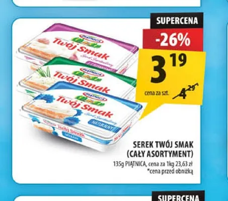 Serek puszysty Twój Smak naturalny Piątnica promocja w Arhelan