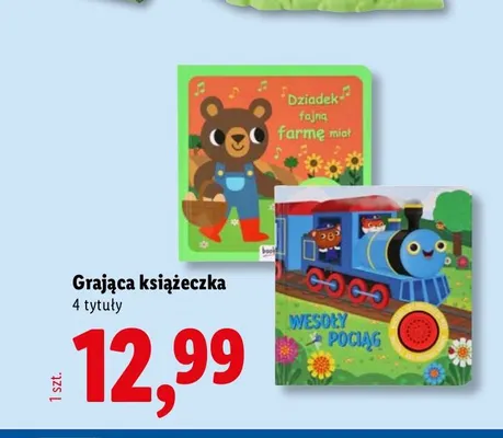 Grająca książeczka Wesoły pociąg promocja w Lidl