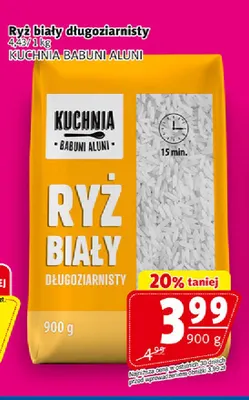 Ryż biały długoziarnisty Kuchnia Babuni Aluni promocja w Prim Market