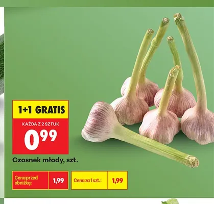 Czosnek młody promocja w Biedronka