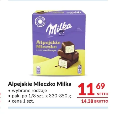 Alpejskie Mleczko Milka promocja w Makro