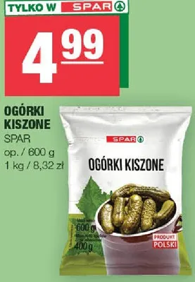 Ogórki kiszone promocja w SPAR