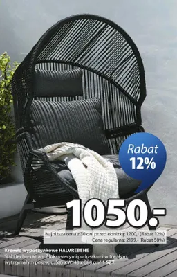 Krzesło wypoczynkowe HALVREBENE promocja w Jysk