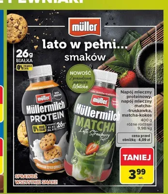 Napój mleczny Müllermilch Matcha Kokos promocja w Carrefour Market