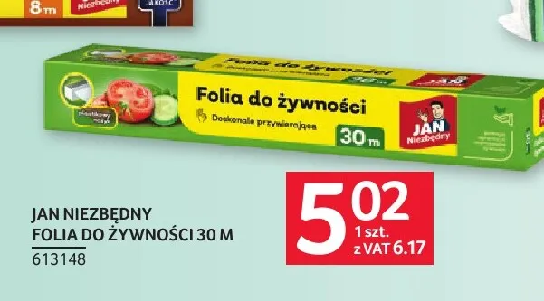 Folia do żywności Jan Niezbędny 30 m promocja w Selgros