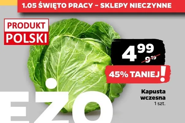 Kapusta wczesna promocja w Netto