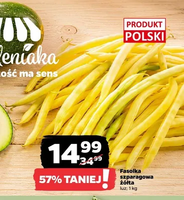 Fasolka szparagowa żółta luz promocja w Netto