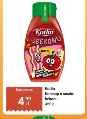 Ketchup o smaku bekonu Kotlin promocja w Dino