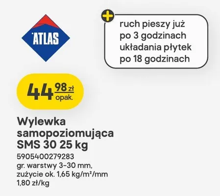 Wylewka samopoziomująca SMS 30 promocja w Castorama