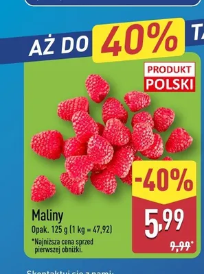 Maliny promocja w Aldi