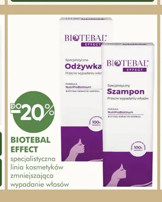Szampon przeciw wypadaniu włosów Biotebal Effect promocja w Super-Pharm
