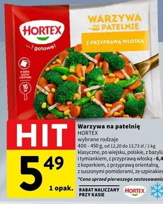 Warzywa na patelnię Hortex po wiejsku promocja w Intermarche