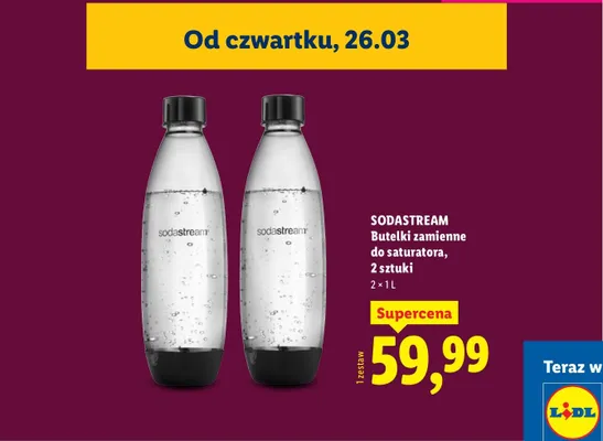 Butelki zamienne do saturatora promocja w Lidl