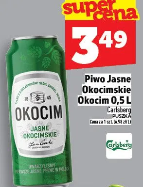 Piwo Jasne Okocimskie Okocim 0,5l promocja w TOPAZ
