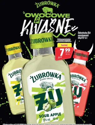 Wódka Żubrówka ŻU Sour Apple 20% promocja w Prim Market