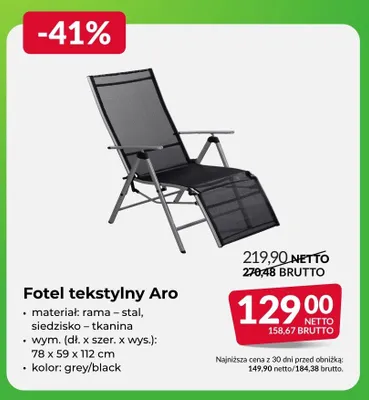 Fotel tekstylny Aro promocja w Makro