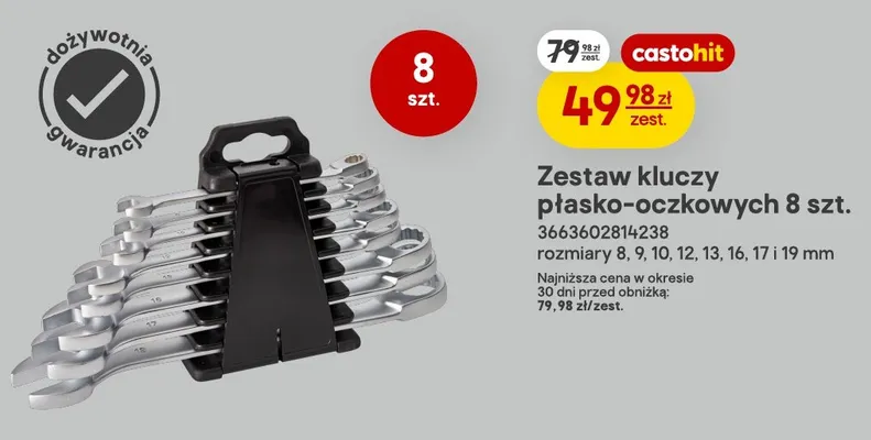 Zestaw kluczy płasko-oczkowych Magnusson promocja w Castorama