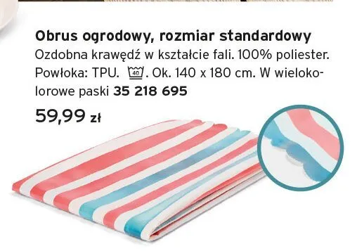 Obrus ogrodowy Tchibo promocja w Tchibo