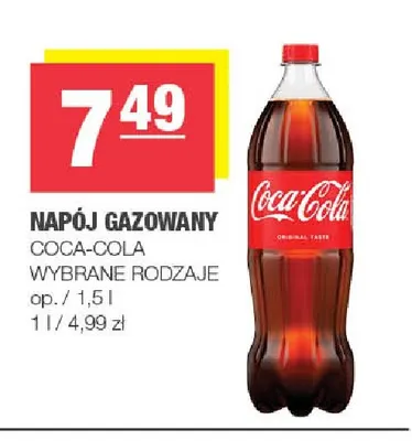 Napój gazowany Coca-Cola promocja w SPAR