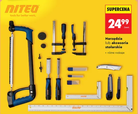 Narzędzia lub akcesoria stolarskie promocja w Biedronka