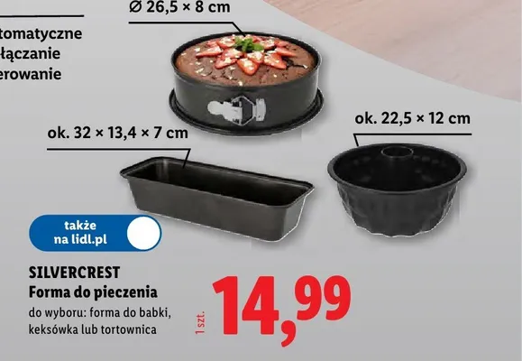 Forma do pieczenia babki, keksówka lub tortownica promocja w Lidl