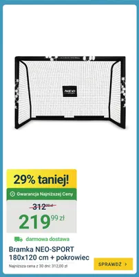 Bramka NEO-SPORT 180x120cm + pokrowiec promocja w ERLI