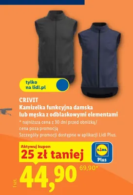 Kamizelka funkcjonalna męska CRIVIT promocja