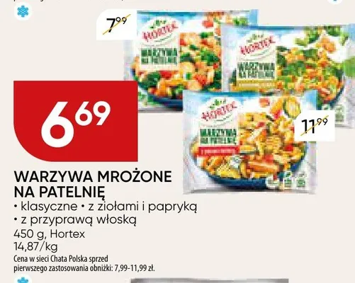Warzywa mrożone na patelnie Hortex promocja w Chata Polska