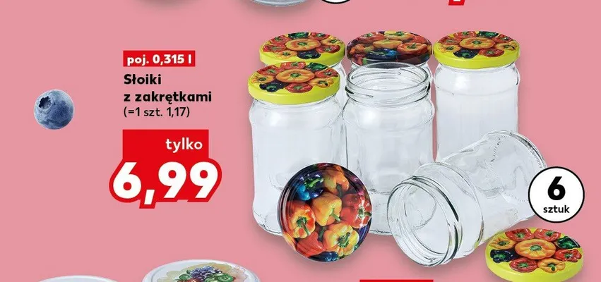 Słoiki z zakrętkami 6-pak 0,315 l promocja w Kaufland