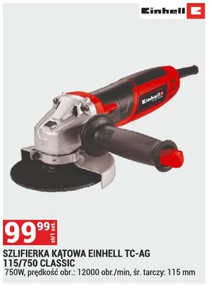 Szlifierka kątowa Einhell TC-AG 115/750 Classic 750W promocja w Merkury Market