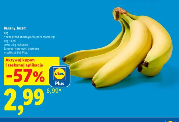 Banany luzem promocja w Lidl