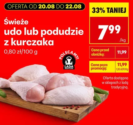 Świeże udo z kurczaka promocja w Biedronka