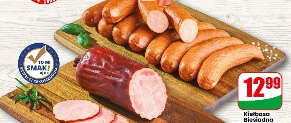Kiełbasa biesiadna Agro Rydzyna promocja w Dino