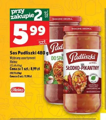Sos do spaghetti Pudliszki promocja w TOPAZ