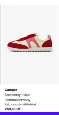 Sneakersy niskie Camper ciemnoczerwony promocja w Lounge by Zalando