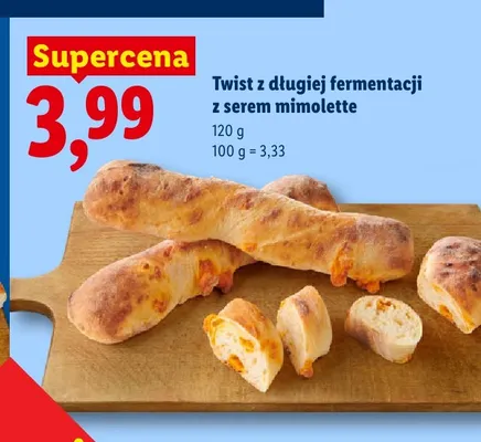 Twist z długiej fermentacji z serem mimolette promocja w Lidl