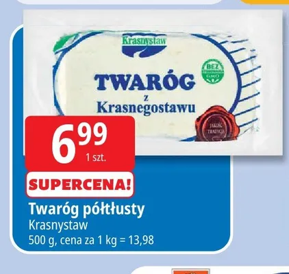 Twaróg półtłusty Krasnystaw promocja w Leclerc