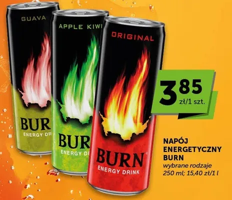 Napój energetyczny Burn Apple Kiwi promocja w Euro Sklep