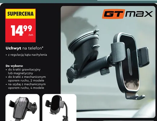 Uchwyt na telefon do kratki grawitacyjny promocja w Biedronka