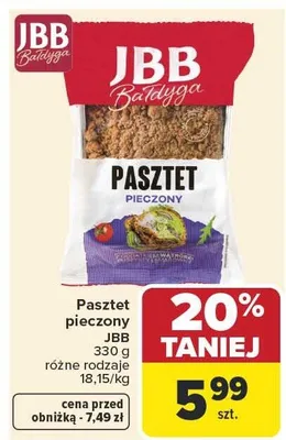 Pasztet pieczony JBB promocja w Carrefour Market