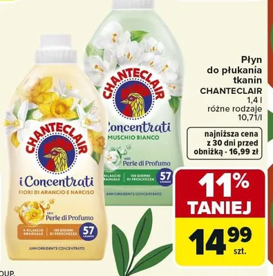 Płyn do płukania tkanin CHANTECLAIR promocja w Carrefour