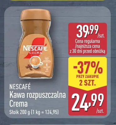 Kawa rozpuszczalna Crema Nescafé promocja w Aldi