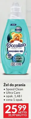 Żel do prania Coccolino Speed Clean Ultra Care promocja w Makro