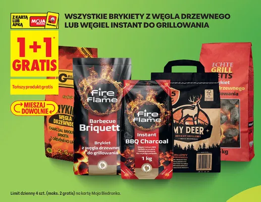 Brykiety z węgla drzewnego do grillowania promocja w Biedronka