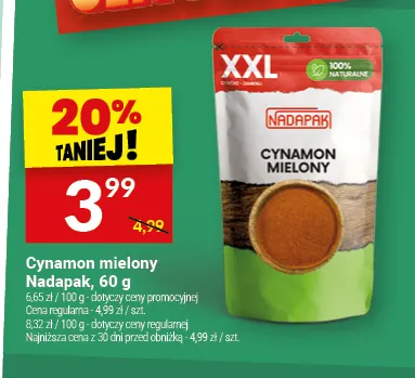 Cynamon mielony Nadapak promocja w Twój Market