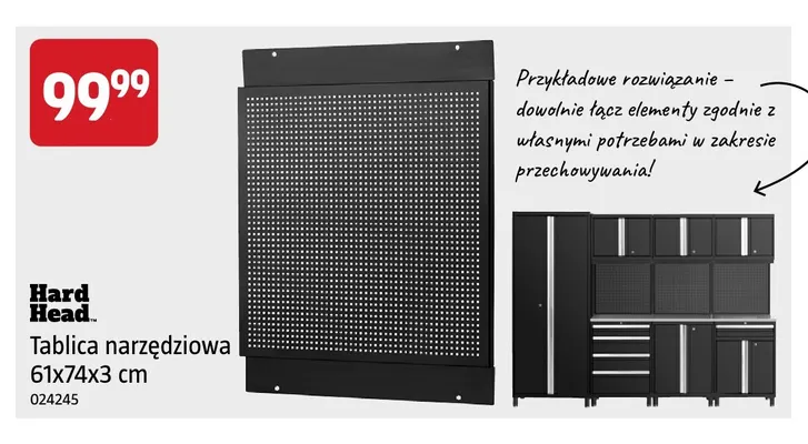 Tablica narzędziowa 61x74x3 cm Hard Head promocja w Jula
