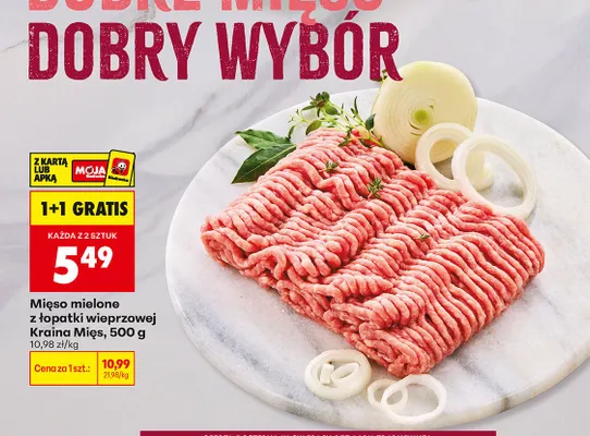 Mięso mielone z łopatki wieprzowej promocja w Biedronka