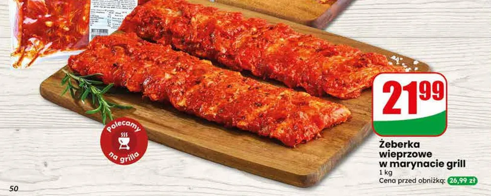 Żeberka wieprzowe w marynacie grill Agro Rydzyna promocja w Dino