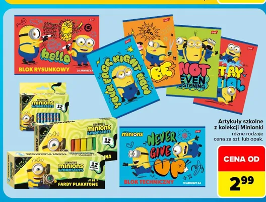 Artykuły szkolne Minionki promocja w Carrefour Market